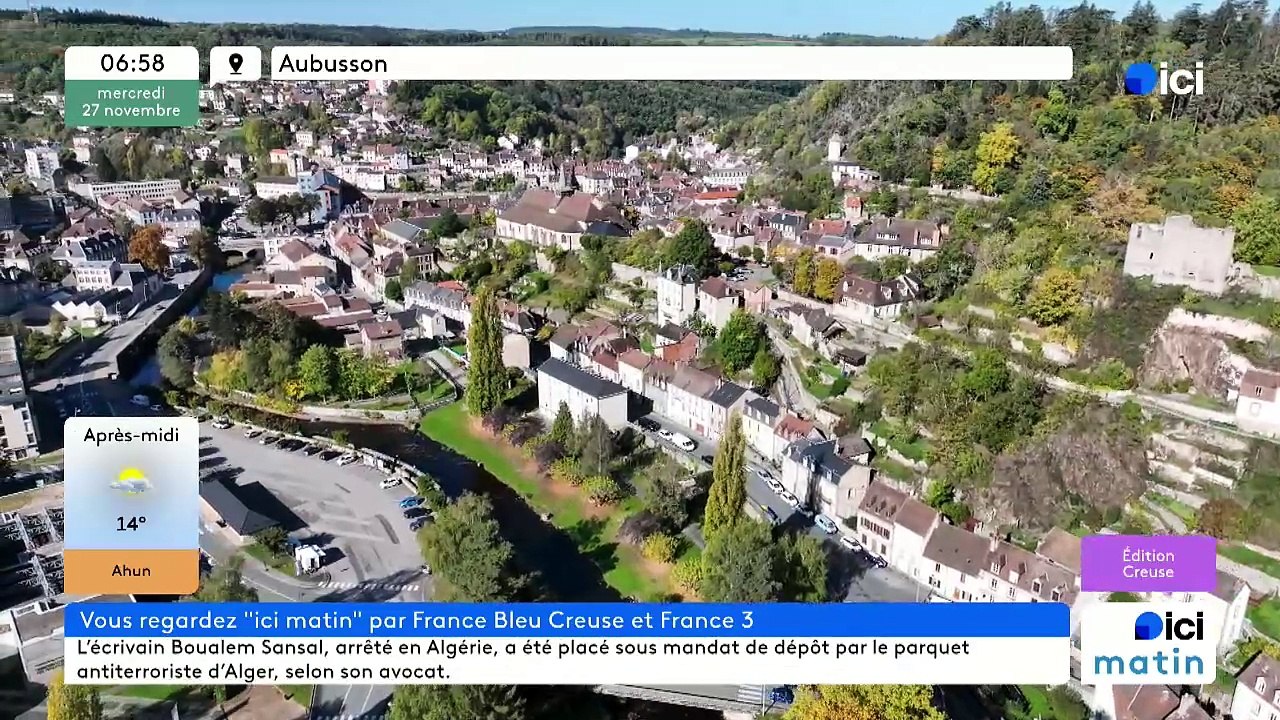 27/11/2024 - ICI Matin France Bleu Creuse en vidéo