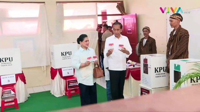 Jokowi-Iriana Ajak Jan Ethes Nyoblos di Solo