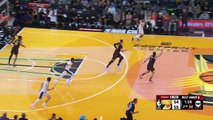 Davis hides in crowd before slamming home against the Suns