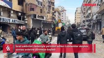 İsrail saldırıları nedeniyle yerinden edilen Lübnanlılar ateşkes sonrası evlerine dönmeye başladı