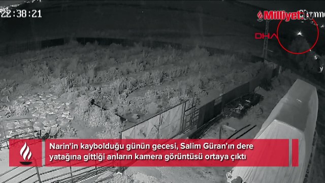 Narin Güran'ın kaybolduğu günün gecesinden şok görüntü! Amca Salim Güran dere yatağında