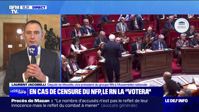 Budget: Laurent Jacobelli (RN) estime que Michel Barnier n'est pas non plus le sauveur du pays