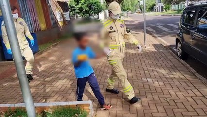Garotinha de seis anos é socorrida na Escola José Baldo, no Alto Alegre