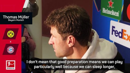 Muller looks ahead to clash against 'biggest rivals' Dortmund