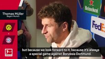 Muller looks ahead to clash against 'biggest rivals' Dortmund