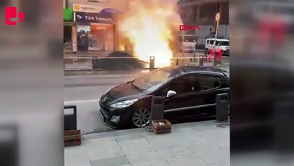 Sultangazi'de İSKİ'nin kazı çalışmasında elektrik kablolarında patlamalar yaşandı