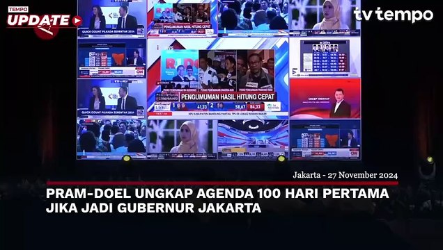 Pramono - Rano Karno Unggul di Hitung Cepat, Ini Program 100 Hari Pertama Jika Dilantik