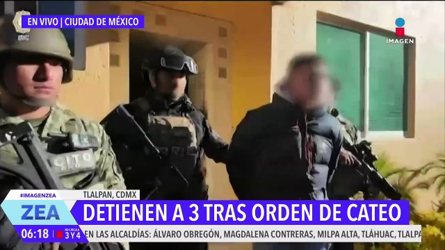Detienen a tres hombres tras una orden de cateo en la alcaldía Tlalpan, CDMX