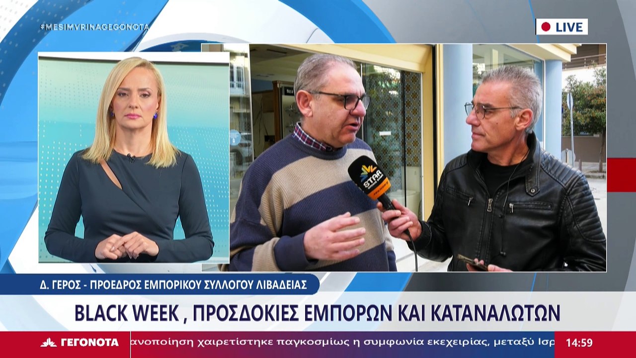 Ο Πρόεδρος Εμπορικού Συλλόγου Λιβαδειάς, Δημήτρ...