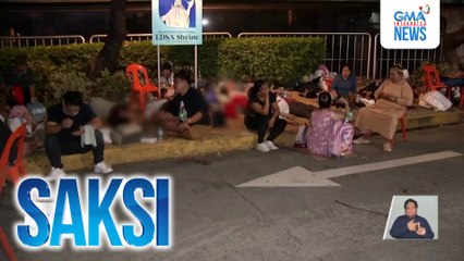 Mga tagasuporta ng pamilya Duterte sa EDSA shrine, iginiit na hindi sila binayaran para magtipon doon | Saksi
