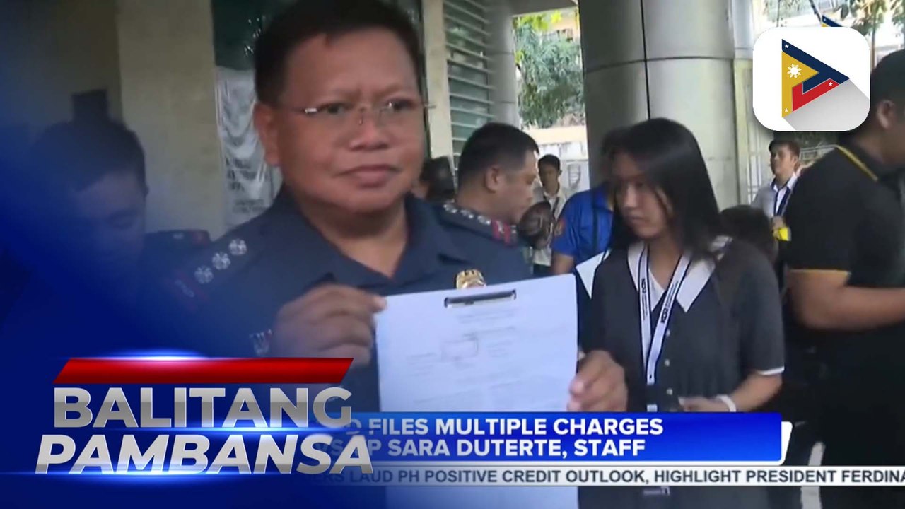QCPD files multiple charges vs. VP Duterte, staff
