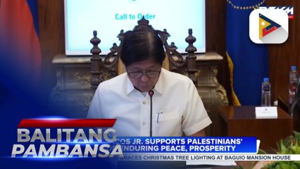 PBBM supports Palestinians' call for enduring peace and prosperity
