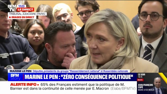 Procès du RN: Marine Le Pen se dit totalement et à 100% de retour dans le combat politique