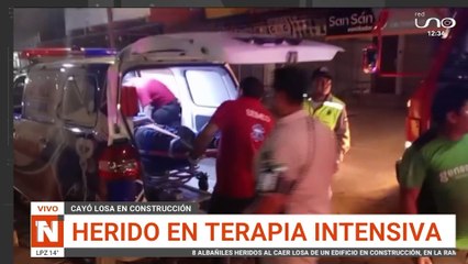 Herido tras caída de loza en terapia intensiva