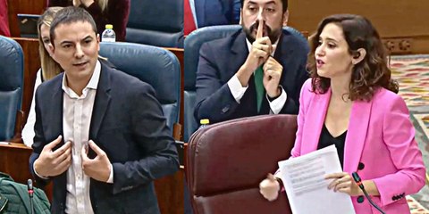 El premonitorio aviso de Ayuso a Lobato: "Usted está sentenciado por el sanchismo"