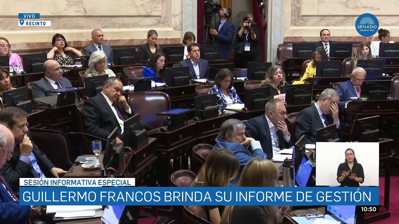 Francos repasó las privatizaciones del gobierno de Milei en su informe de gestión en el Senado
