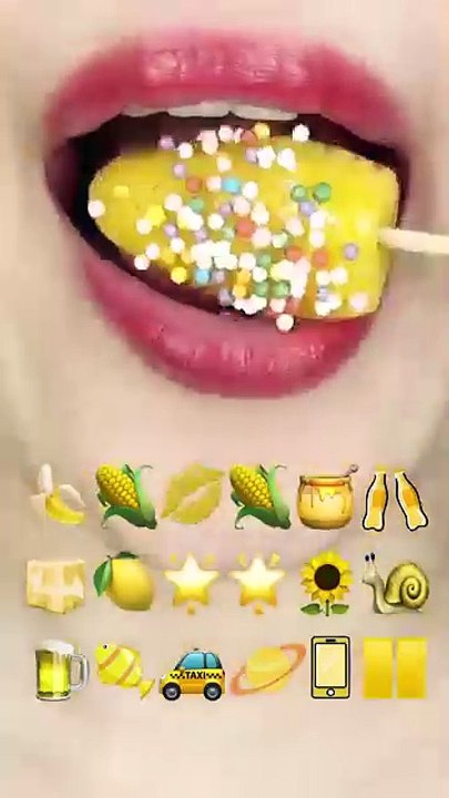 Asmr yellow emoji food