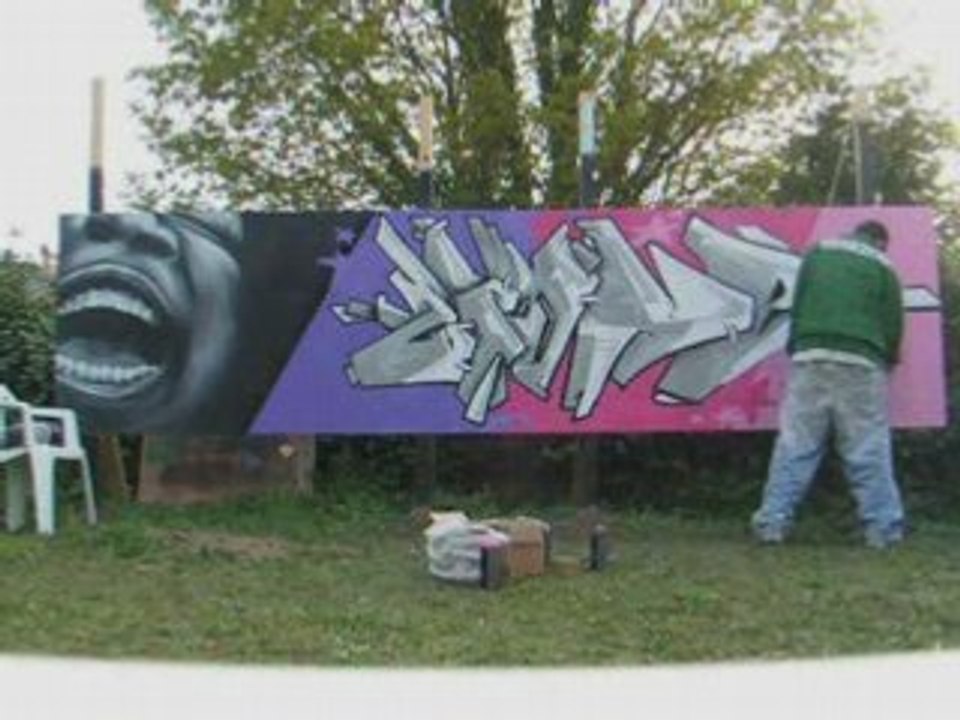 Zione - Welcome Home ( graffiti painting )