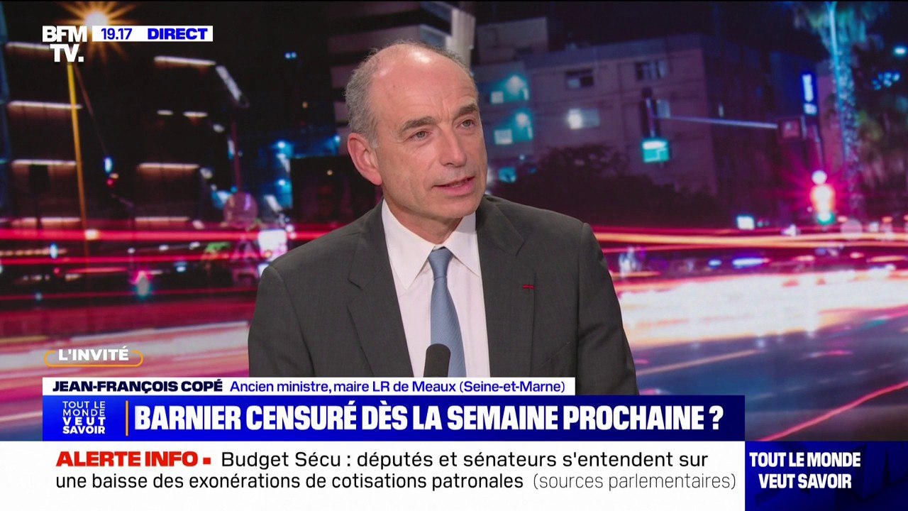 Jean-François Copé (maire LR de Meaux): "Ce n'est pas du tout Michel Barnier qui est en grande difficulté, c'est la France"