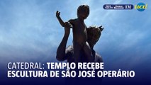Templo em construção recebe escultura de São José Operário