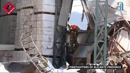 Firefighters on site in aftermath of Spain factory explosion