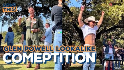 Men compete in Glen Powell lookalike competition 🥵