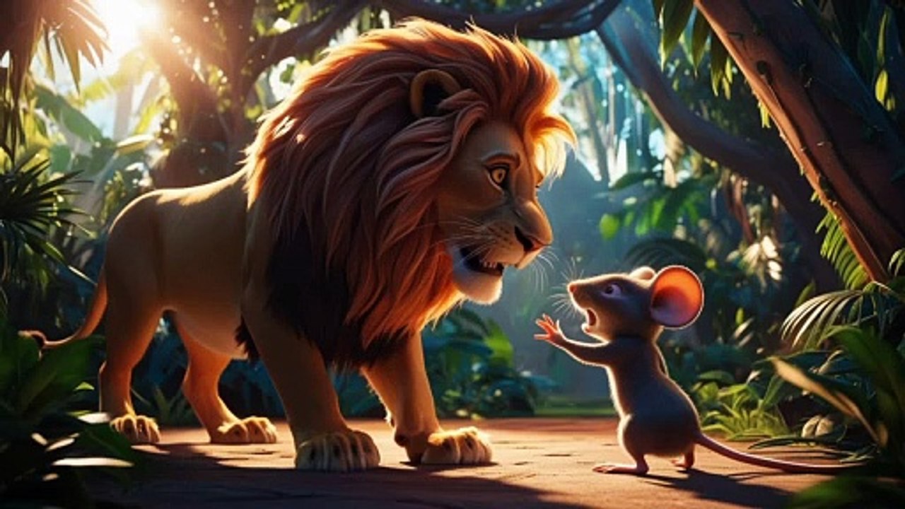 Short Moral Stories| The lion and the mouse| Kids Short stories #minicartoontv12