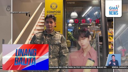 BTS member V, looking buff, dashing at tan sa kaniyang military uniform; kinumusta ang ARMY ngayong winter season | Unang Balita