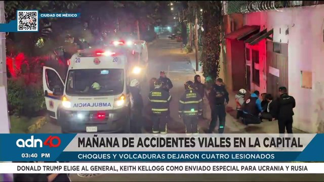 Choques y volcaduras dejaron cuatro lesionados en la CDMX