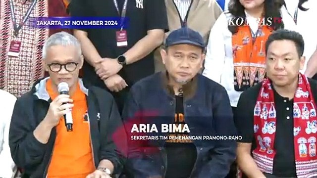 [FULL] Tim Pemenangan Klaim Pramono-Rano Karno Menang Satu Putaran di Pilgub Jakarta
