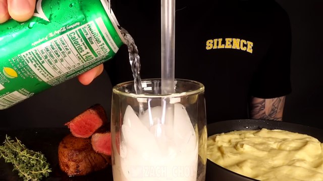 ASMR FILET MIGNON & STRETCHY CHEESE MUKBANG (No Talking) COOKING & EATING SOUNDS ｜ Zach Choi ASMR