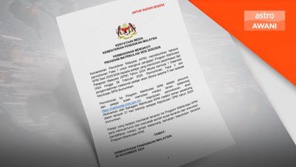 Pendidikan: Permohonan matrikulasi 2025/2026 dibuka mulai Ahad ini