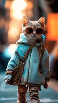 Catwalk 🐱 - Cat Fashion Show 🐾✨ _shorts _ai _cat ❤️‍🔥(360P)