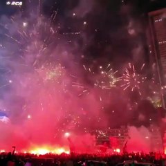 Momen Jakmania Rayakan Ultah Persija Jakarta Di Bundaran HI