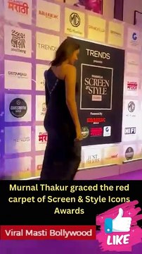 Mrunal Thakur stuns in a black outfit at red carpet of Screen & Style Icons Awards 2024 Viral Masti Bollywood