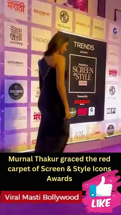 Mrunal Thakur stuns in a black outfit at red carpet of Screen & Style Icons Awards 2024 Viral Masti Bollywood