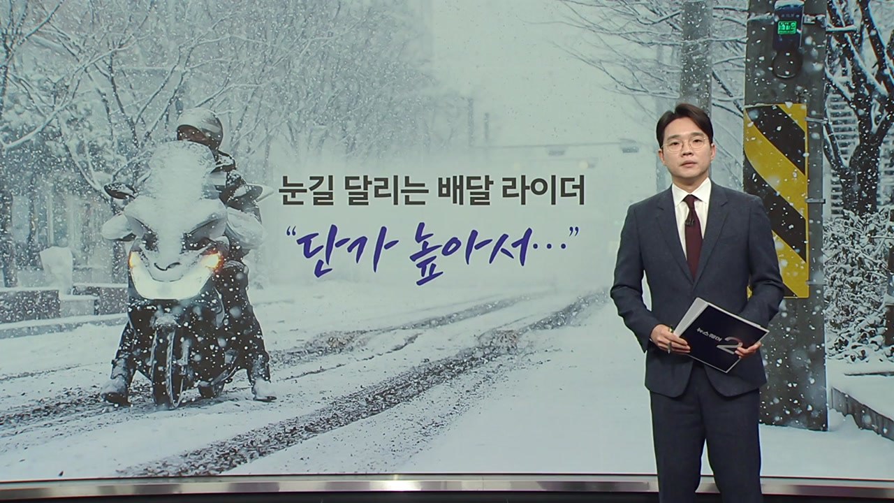 "단가 높아서..." 위험해도 눈길 달리는 배달 라이더 [앵커리포트] / YTN