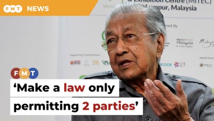 Dr M calls for law mandating 2-party system