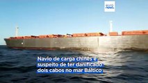 Estocolmo pede a navio de carga chinês que regresse a águas suecas para investigação de cabos submarinos