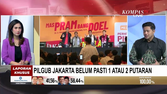 [FULL] Analisis Litbang Kompas dan Indikator Politik Soal Pilgub Jakarta 1 atau 2 Putaran