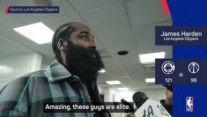 Harden praises Clippers' 'elite defense' after dropping 43 against Wizards