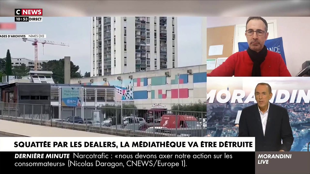 Désormais inutilisable car squattée par des dealers, la toute nouvelle médiathèque de Nîmes va être détruite faute de parvenir à rétablir le calme dans le quartier entre fusillades et trafic de drogue - VIDEO
