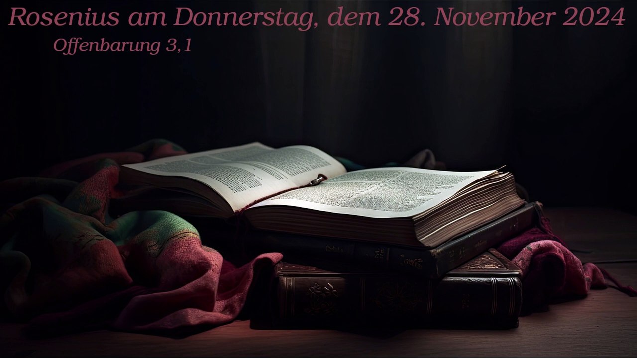 Rosenius am Donnerstag, dem 28. November 2024 zu Offenbarung 3,1