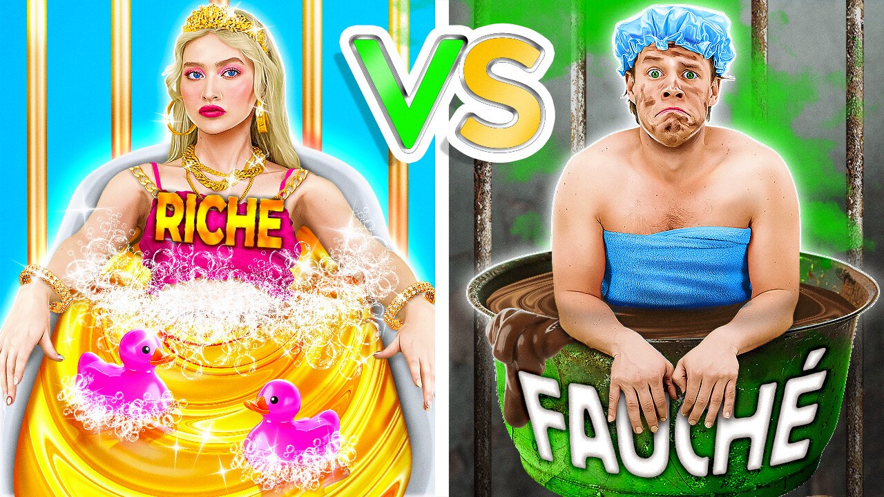 SŒUR RICHE vs. FRÈRE FAUCHÉ 💸🚔 Qui Survivra en PRISON? Astuces de Luxe vs. Bas-Budget par 123 GO!