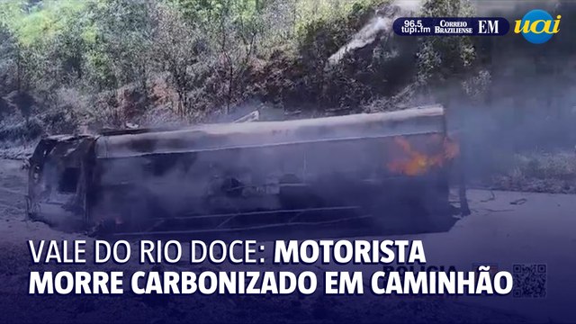 Motorista morre carbonizado em acidente com caminhão de combustível
