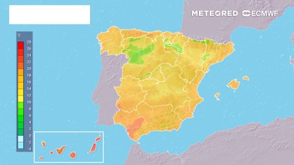 Mañana se esperan grandes amplitudes térmicas en el interior peninsular