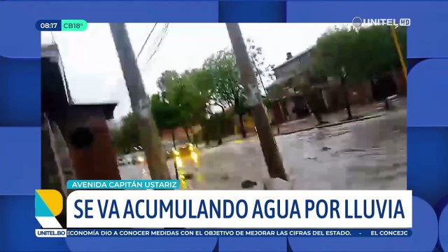 Fuertes lluvias dejan varias zonas inundadas en Cochabamba y Quillacollo