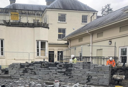 Volunteers need to raise £7,500 more to complete Mach town hall entrance facelift