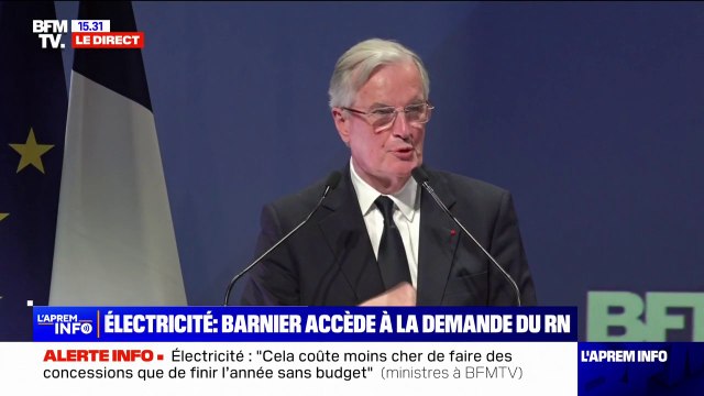 J'ai donc écouté tout le monde : Michel Barnier explique sa concession faite au RN de ne pas augmenter les taxes sur l'électricité