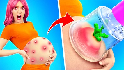 Extreme MAKEOVER for Pregnant! 👄 *Transformation From Nerd to Populart With Gadgets and Hacks*